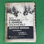 1973 Johnson Evinrude Snowmobile Service Manual Hp E-2035RC-A, J35-203RCE-A. Fixed Price $16.00.