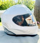 Vintage Shoei Qwest Sonoma/floral Design/ Motorcycle Helmet/clear Visor/ Size. Fixed Price $349.95.