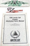 Arctic Cat Snowmobile 1991 Prowler Mt. & 2UP Parts Manual 2254-653. Fixed Price $14.99.