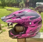 Thh TX-12 Ignite Pink And Black Flame Helmet!. Fixed Price $70.00.