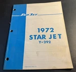 Rare 1972 Sno-jet Star Y-292 Snowmobile Parts Manual (J20). Fixed Price $24.99.