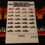 62-90 Arctic Cat Snowmobile Poster Vintage Ac Sleds Ext Pro. Fixed Price $21.88.