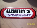 3" X 8" Wynn's Snowmobile Oil Racing Formula Sticker(black,red,white New Vinyl). Fixed Price $6.99.