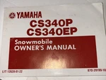1989 Yamaha CS340P & CS340EP LIT-12628-01-22 Snowmobile Owners Manual Oem Nos. Fixed Price $29.75.