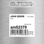 AM52379 Coil Fits John Deere (surplus Open Box). Fixed Price $33.35.