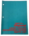 Vintage Chaparral Snowmobile Liquid Cooled Engines Parts List Book G44BW, G34BW. Fixed Price $26.98.