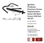 Ignition Products Snow Lift Sled Crane. Fixed Price $35.00.