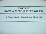 Arctic Cat 1977/78 Place Trailer Model 0250-296 Oem Parts Manual #348. Fixed Price $5.00.
