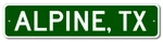 Alpine, Texas Metal Wall Decor City Limit Sign - Aluminum. Fixed Price $26.33.