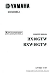 2007 Attak Yamaha RX10GTW RXW10GTW Snowmobile Owners Manual : LIT-12628-02-54. Fixed Price $29.95.