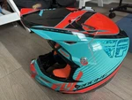 Fly Racing F2 Carbon Fastback Helmet Teal/orange/black Colorway Motorcycle. Fixed Price $200.00.
