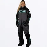 Fxr Racing Women's Maverick Lite Monosuit 23 4 Blk/md Grey Hthr/mint Fd. Fixed Price $929.99.