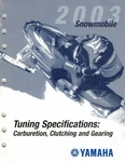 Genuine Yamaha Dealer Service Technical Tuning Guide/manual 2003 Snowmobile. Fixed Price $19.99.