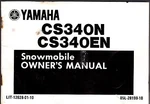 1989 Yamaha CS340N, CS340EN LIT-12628-01-10 Snowmobile Owners Manual (425). Fixed Price $23.09.