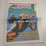 Week Snowmobile Magazine April 13 1998 Racer Blair Morgan Jackson Hole. Fixed Price $14.95.