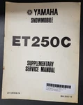 Yamaha ET250C Supplementary Service Manual Oem LIT-12618-00-14 8H4-28197-10. Fixed Price $19.99.