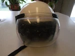 Norcon TW-1 White Motorcyle Helmet With Bubble Shield. Fixed Price $44.99.