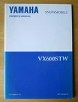 Yamaha VX600STW Snowmobile Owners Manual. Fixed Price $10.99.