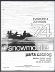 1974 Evinrude Johnson Snowmobile Parts Manual And Series 32 Pages Comb Bound. Fixed Price $16.95.