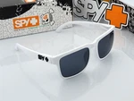 New Spy Helm Promo Sunglasses Matte White Dark Smoke Tint Lens Black Logo S12. Fixed Price $21.00.