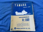 1971 Yamaha Snowmobile SL-338B SL-338C Parts List Manual SM189. Fixed Price $20.00.