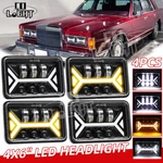 For 1981-1989 Lincoln Town Car 4PCS 4X6"LED Headlights Hi/lo Beam Turn Drl. Fixed Price $76.34.