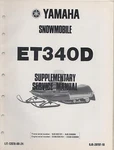1980 Yamaha Snowmobile ET340D LIT-12618-00-24 Supplement Service Manual (499). Fixed Price $28.58.