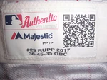 Rupp (phillies) 36-45-35-OBC) #29 2017 Game Used/worn Retro Pinstripes Pants. Fixed Price $40.00.