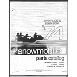 1974 Evinrude Johnson Snowmobile Parts Manual And Series 32 Pages Comb Bound. Fixed Price $16.95.