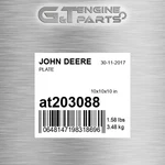 AT203088 Plate Fits John Deere (surplus Open Box). Fixed Price $404.90.