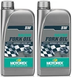 2 Bottles Motorex 5W Racing Fork Oil Low Friction Motorcycle 1L. Fixed Price $44.99.
