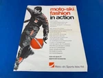 1972 Motoski Moto-ski Snowmobiles Clothing Fashion Brochure Original Vtg Color. Fixed Price $18.95.