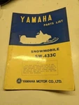 Original Yamaha Oem Parts List Book Model SW-433C 1972 838-60 Snowmobile Manual. Fixed Price $47.25.