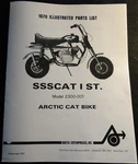 1970 Arctic Ssscat St. Mini-bike Parts Manual Copy P/n 2385-006. Fixed Price $15.99.