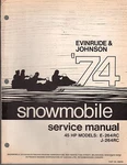 1974 Evinrude Johnson Snowmobile 45 Hp E-264RC & J-264RC Service Manual (623). Fixed Price $32.99.