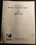 1968 Rupp Snowmobile GT-300 & S-281 Electric Start Parts List Manual (632). Fixed Price $15.39.