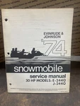 1974 Johnson Evinrude Snowmobile Service Manual 30 Hp Models. Fixed Price $30.00.