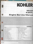 Kohler Engines Models 341L TP-1152 Operator's Service Manual. Fixed Price $19.95.