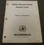 1972 Arctic Cheetah 440 340 399 Snowmobile Parts Catalog Manual List. Fixed Price $125.46.