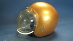 Vintage Lsi 4170 Gold Metal Flake Motorcycle Helmet W Bubble Shield. Fixed Price $125.00.
