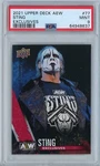 2021 Upper Deck Aew #77 Sting Exclusives /100 Psa 9 Mint Pop 3 None Higher. Fixed Price $99.95.