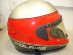 Vintage Polaris Red Silver Wedge Snowmobile Helmet. Fixed Price $62.69.