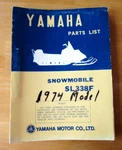 1974 Yamaha SL338F Snowmobile Parts List Manual LIT-10018-59-00 859-60. Fixed Price $14.99.