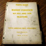 Massey Ferguson Mf 304 302 Tractor Parts Catalog Manual Book Original April 1964. Fixed Price $38.99.