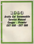 1993 Arctic Cat Snowmobile Cougar Ext 550, Prowler 580 Service Manual (048). Fixed Price $26.99.