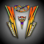 1996 Arctic Cat Thunder 900 Hood Reproduction Decal Graphics Snowmobile. Fixed Price $152.29.