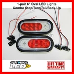 (2) 6" Oval Led Combination Stop/turn/tail/back-up Lights Submersible Optronics. Fixed Price $49.99.