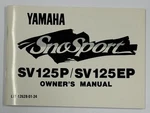New Yamaha Sno Sport SV125P / SV125EP Owner's Manual 1ST Edition LIT-12628-01-24. Fixed Price $39.99.