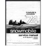 1974 Evinrude Johhnson E-264RC, J-264RC Snowmobile Service Manual 111 Pages. Fixed Price $19.99.