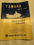 Original Yamaha Oem Parts List Book Model TW433F 1973 868-60 Snowmobile Manual. Fixed Price $47.25.